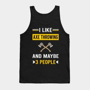 3 People Axe Thrower Throwing Axes Tank Top